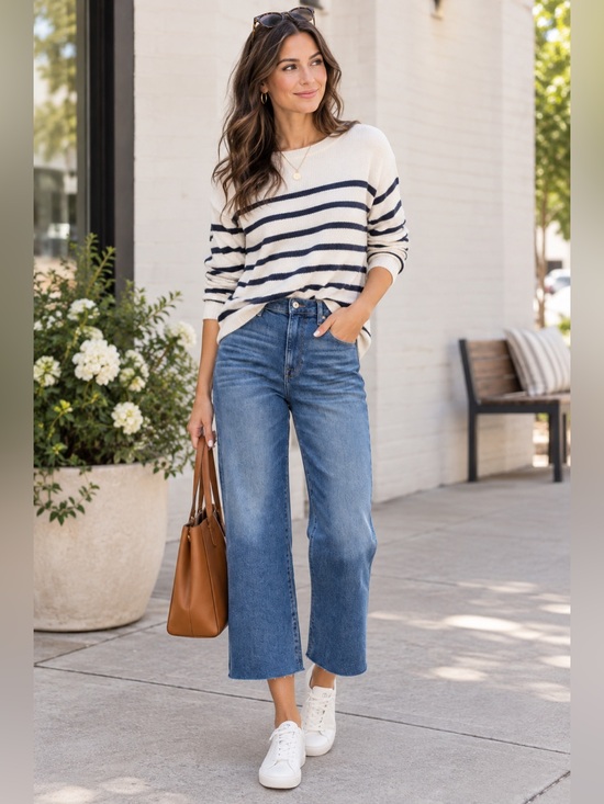 Splendid Denim - Splendid High Waist Cropped Raw-Hem Straight Jeans 30